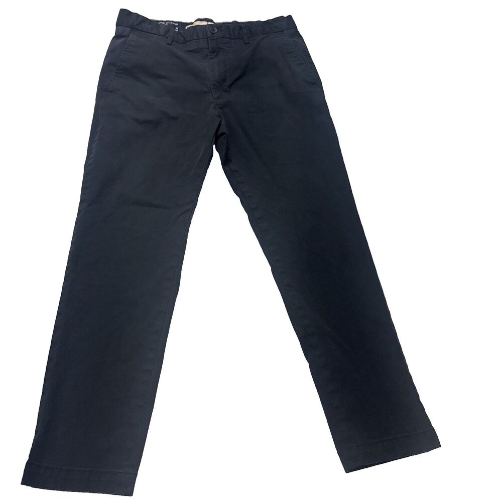 Banana Republic mens Lived-in Chino Slim Fit Pants Black 33 x 30 Office Work